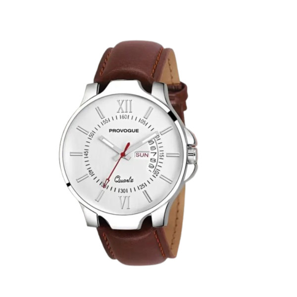 Trending Premium Quality Day & Date Functioning for Boys Analog Watch - For Men SK-PG-4078-WYT-BRWN Basic with Day and Date Display