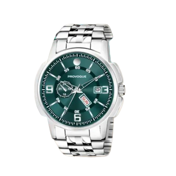 Sports Formal Casual Series Analog Watch - For Men SK-PG-4075-SGRN-SLVR Basic for Men with Day and Date Display